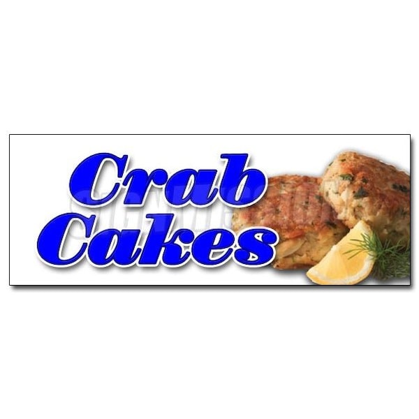 Safety Sign, 48 in Height, Vinyl, 18 in Length, Crab Cakes
